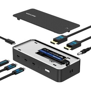 WAVLINK USB4 Docking Station, Docking Station with M.2 Enclosure